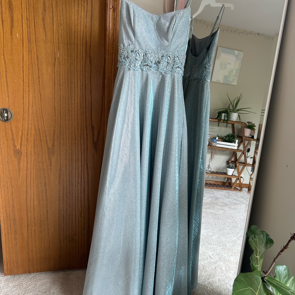 Windsor Shimmering Blue Prom Dress